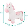 image:imageLEXiBOOK Inflatable Jumping Horse BGP050Unicorn  Pink  white with cover