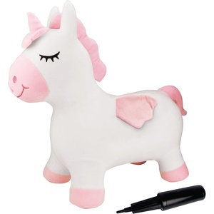 image:imageLEXiBOOK Inflatable Jumping Horse BGP050Unicorn  Pink  white with cover
