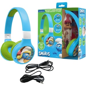 image:imageLEXiBOOK The Smurfs Bluetooth Headphones BlueGreen HPBT010SFSmurfs
