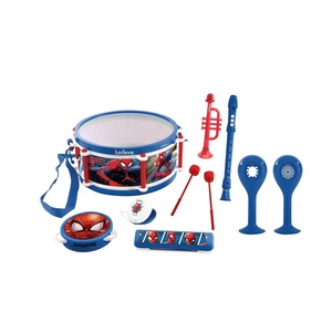 image:imageLexibook SpiderMan Set of 7 Music Instruments Drum Maracas Castanet Harmonica Recorder Trumpet Tambourine Musical Toy Convenient Game to Carry BlueRed K360SPSpiderMan
