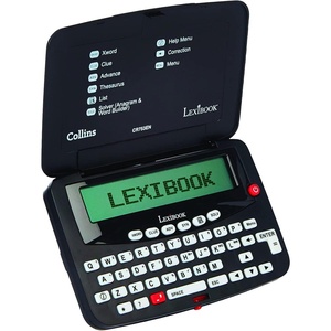 image:imageLEXiBOOK  Collins Bradford Electronic Crossword Solver Bradford Phonetic SpellCorrection Words Games Electronic with Battery BlackWhite CR753EN