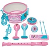 image:imageLEXiBOOK Gabbys Dollhouse Set of 7 Musical Instruments Drum Maracas Castanet Harmonica Flute Trumpet Tambourine Musical Toy Handy to Carry PinkBlue K360GDH