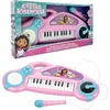image:imageLEXiBOOK Gabbys Dollhouse Electronic Piano for Children with Light Effects Microphone Drums Builtin Speaker Demo Tunes DJ Player PinkBlue K704GDH