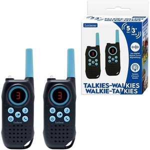 image:imageLexibook 5km  3 Miles Walkietalkies Digital Sound Indoor and Outdoor Communication Game Belt Clip Blue TW42
